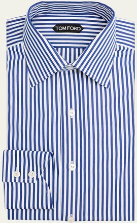 Tom Ford Mens Ladder Stripe Dress Shirt
