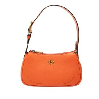Gucci Pre-owned Aphrodite Schoudertas - Dames - Pre-owned - Oranje - Maat: ONE Size Leer