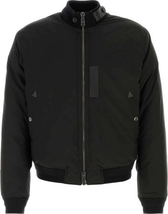 Dolce & Gabbana Gewatteerd satijnen jack - Heren - Bomber jackets - Zwart - M - Satijn - Jassen