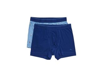 Tommy Bahama 2-Pack Mesh Tech Boxer Briefs Mens Underwear Navy/Blue Parrot : 2XL (44-46 Waist), Mesh/Polyester/Spandex