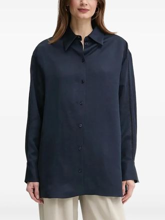BOSS Blouse met kant - Blauw