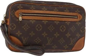 Louis Vuitton Pre-owned Clutches, female, Brown, Size: ONE SIZE Pre-owned Canvas Clutch