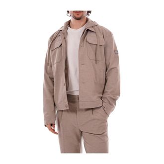 Yes-Zee Coats - Heren - Zomerjassen - Bruin - 2XL - Polyester - Jassen