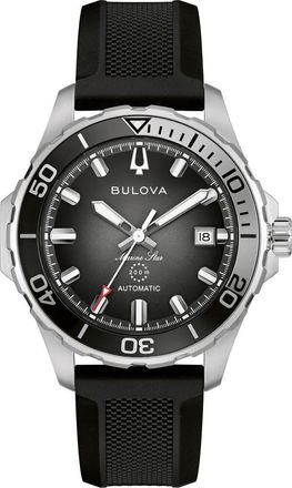 Bulova Marine Star Series B Rubber Strap Watch, 41mm in Black at Nordstrom