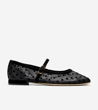 Cole Haan Womens Harlan Mary Jane Ballet Flats - Black Size 10.5