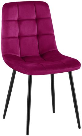 Clp Silla De Comedor Antibes Tapizada En Terciopelo Lila