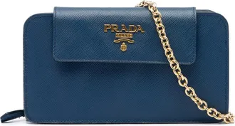 Prada Pre-owned Prada Saffiano Phone Wallet on Chain Ladies P47DBKAGPCPEGRMI