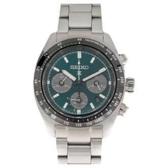 Seiko Speedtimer Solar Chronograph Ssc 933P1 - Dames - Horloges - Groen - ONE Size - Accessoires