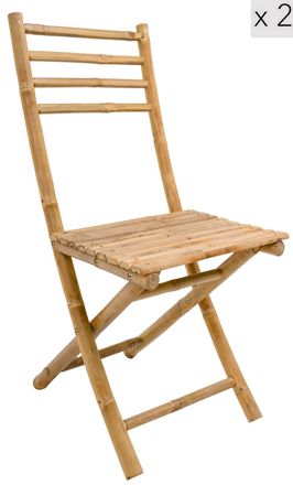 Nordlys Set 2 sillas en madera de bamb&uacute;