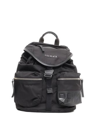 Premiata Lyn 2100 padded leather-trimmed backpack - Black