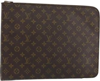 Louis Vuitton Pre-owned Clutches, female, Brown, Size: ONE SIZE Pre-owned Vintage Canvas Clutch