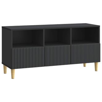 vidaXL Mueble De Tv Negro 102 X 34,5 X 50 Cm Madera De Ingenier&iacute;a Vidaxl