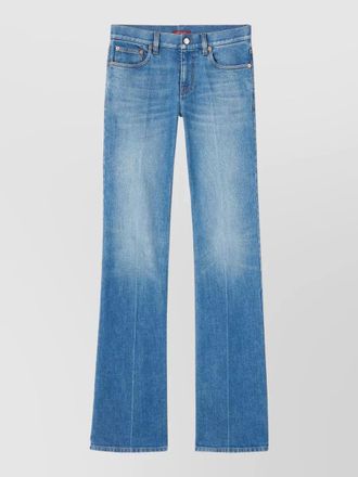 Gucci flared denim trousers faded effect five pockets