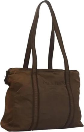 Prada Pre-owned Nylon prada-bags - Dames - Vintage Shopper - Bruin - ONE Size - Nylon - Vintage