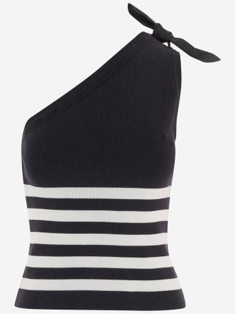 Patou One-Shoulder-Top mit Streifenmuster