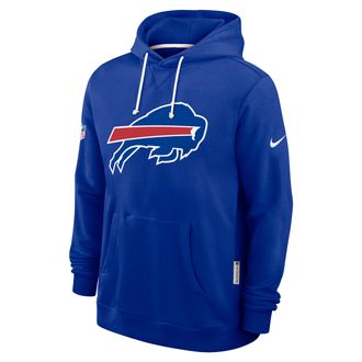 Nike Buffalo Bills Initial Home Sideline Nike Mens Dri-FIT NFL Pullover Hoodie in Blue | 03AZ4DA81-A0M