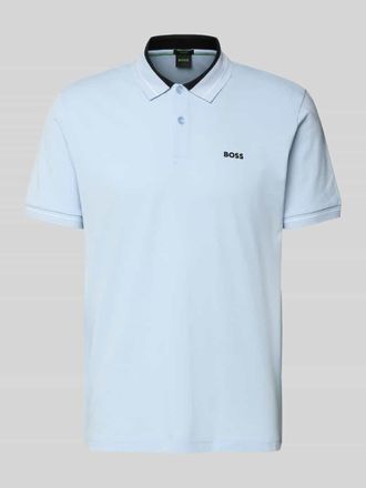HUGO BOSS Regular Fit Poloshirt aus Baumwoll-Mix Modell PL_Member in Aqua, Gr&ouml;&szlig;e XXXL