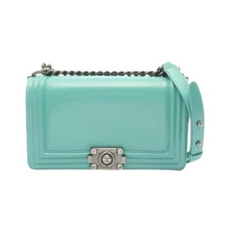 Chanel Pre-owned Boy leren schoudertas - Dames - Pre-owned - Groen - Maat: ONE Size Leer
