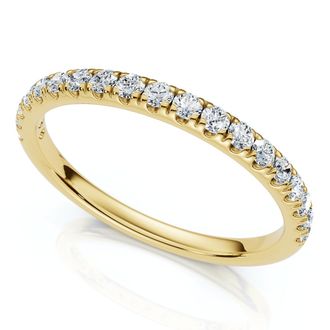 Pompeii3 1/4Ct Pave Diamond Wedding Ring 14k Gold or Platinum Anniversary Band Lab Grown