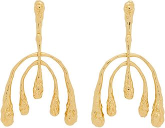 Alexis Bittar Alexis Bittar Brut 14kt Gold-plated Drop Earrings - One Size