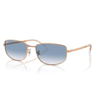 Ray-Ban Irregular Metalen Zonnebril Blauw Verloop - unisex - Zonnebrillen - Geel - 56 MM - Accessoires