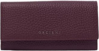 Orciani Pebbled Leather Wallet With Sophisticated Compartmentalization