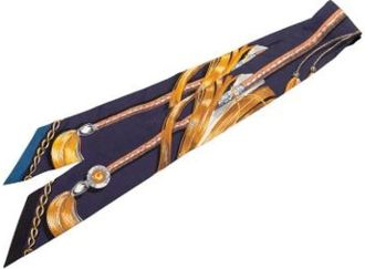 Herm&egrave;s Pre-owned Scarves, female, Multicolor, Size: ONE SIZE Pre-owned Cavalcades Twilly Scarf