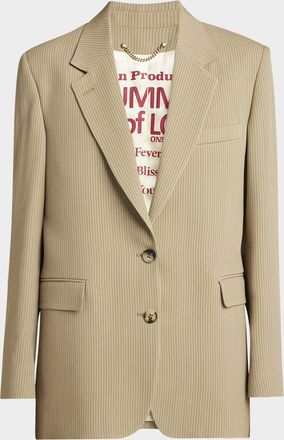 Golden Goose Journey Pinstripe Single-Breasted Jacket