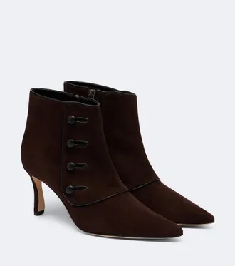 Manolo Blahnik Botines Viv&eacute;s de ante