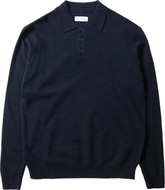 Edmmond Studios Wollen Polo - Heren - Polos - Blauw - M - Wol - Tops