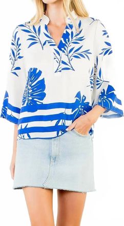THML Clothing Palms Blouse In Blue