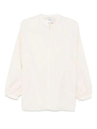 STUDIO NICHOLSON crinkled tunic - women - Cotton/Polyamide - 12 - Neutrals