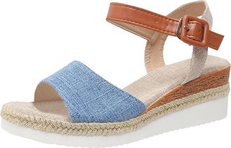 Generic Stylish Womens Flat Sandals with Decorative Bow and Rope Textured Sole Comfortable Lightweight Everyday Casual Footwear Platform Fish Mouth Design (Bl