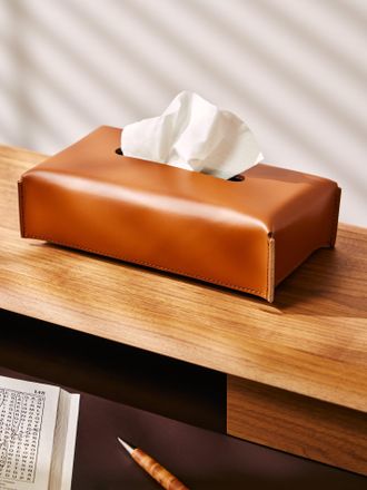 Rabitti 1969 Amsterdam Leather Rectangular Tissue Box