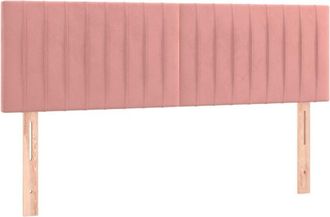 vidaXL Cabeceros 2 Unidades Terciopelo Rosa 72x5x78/88 Cm Vidaxl