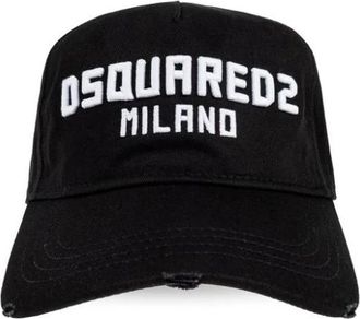 Dsquared2 Accessoires, unisex, Zwart, ONE Size, Katoen, Milano Baseball Cap