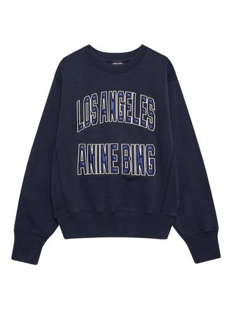 Anine Bing Harry Shrunken Sweatshirt la Vintage Black