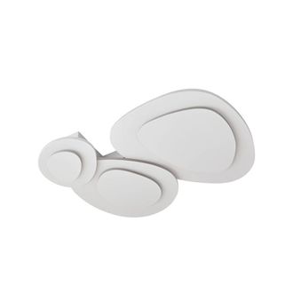 Lindby L&aacute;mpara de techo LED de pl&aacute;stico blanco