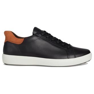 Ecco Ecco Soft 7 470824 Leather Mens Fashion Trainers - Black Cognac - Size:UK 12-12.5