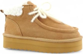 Colors Of California Enkellaars - Dames - Winterlaarzen - Bruin - 40 EU - Leer - Schoenen