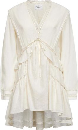 Isabel Marant Short Dresses, female, Beige, Size: S Damya Dress