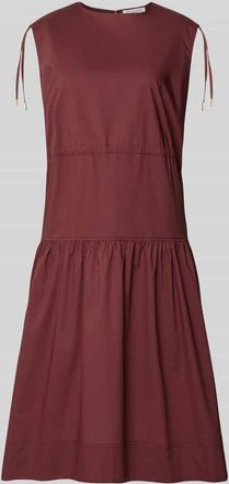 Christian Berg Midikleid im Stufen-Look mit Rundhalsausschnitt in Schoko, Gr&ouml;&szlig;e 34