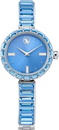 Swarovski Matrix Bangle Quartz Crystal Blue Dial Ladies Watch 5730172
