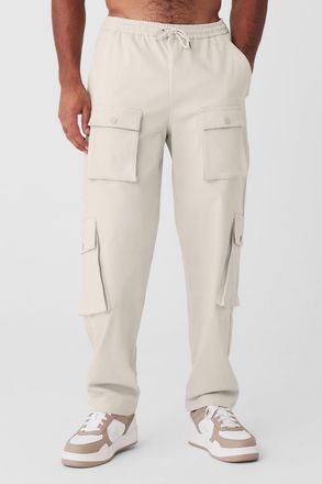 Alo | Northstar Cargo Pants in Bone Beige, Size: 2XL