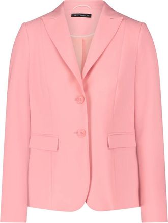 Betty Barclay Jassen, Dames, Roze, L, Leer, Klassieke blazer met lange mouwen