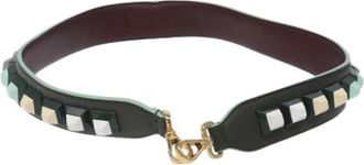 Fendi Pre-owned Strap You Shoulder Strap - Dames - Vintage Accessoires - Groen - ONE Size - Leer - Vintage