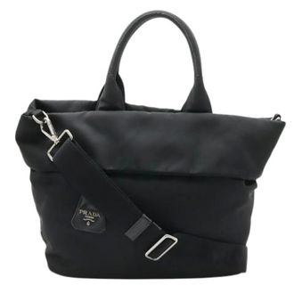 Prada Pre-owned Tote Bags, female, Black, Size: ONE SIZE Pre-owned Vintage Tote Bag