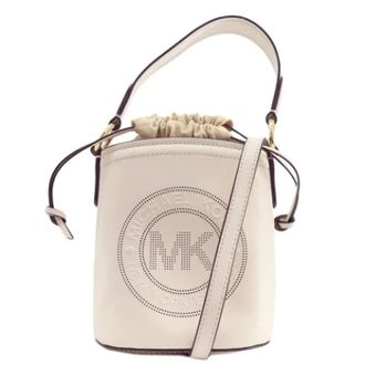 Michael Kors Pre-owned Bucket Bags, female, White, Size: ONE SIZE Pre-owned Leather shoulder-bags