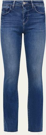 L'agence Sneeki Low-Rise Sneaker Straight Jeans