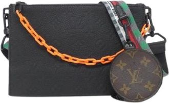 Louis Vuitton Vintage, unisex, Zwart, ONE Size, Leer, Pre-owned Taurillon Handbag